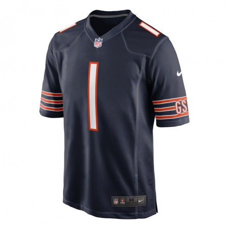 Camiseta Hombre Chicago Bears Justin Fields 1 Nike Azul Marino 2021 NFL Draft